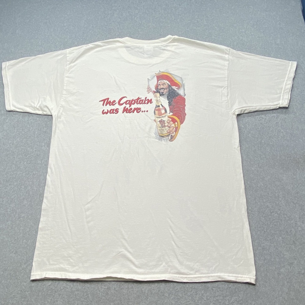 Captain Morgan Graphic‎ T-shirt XL 2004 The Captain was Here-Cocktails Rum